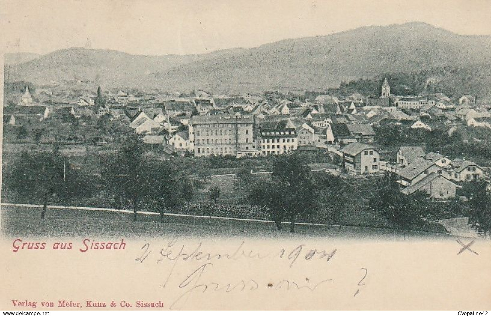 SUISSE - GRUSS aus SISSACH (Bâle-Campagne-BL) en 1904
