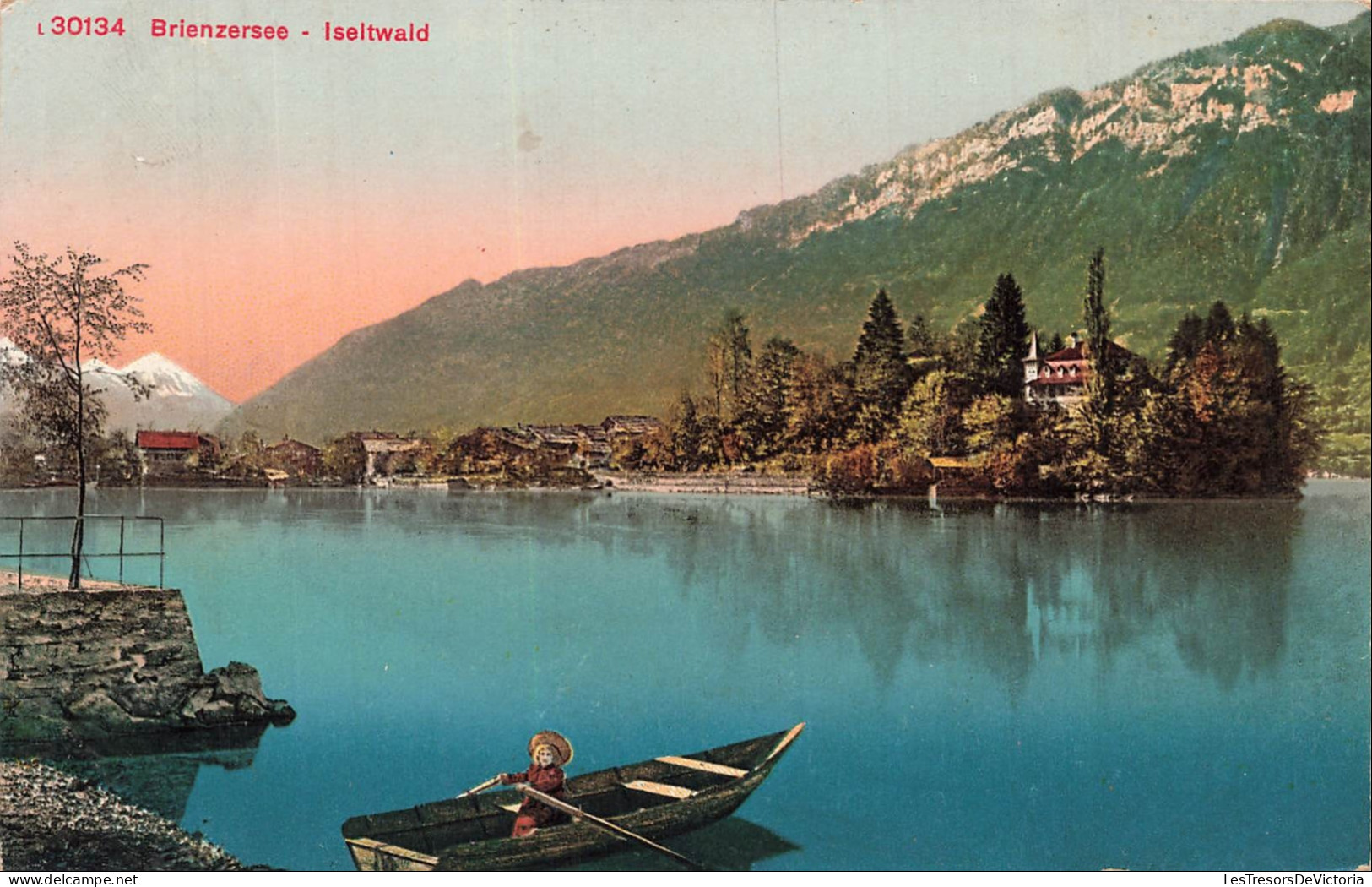 SUISSE - Iseltwald - Brienzersee - Lac de Brienz - Barque - Animé - CP