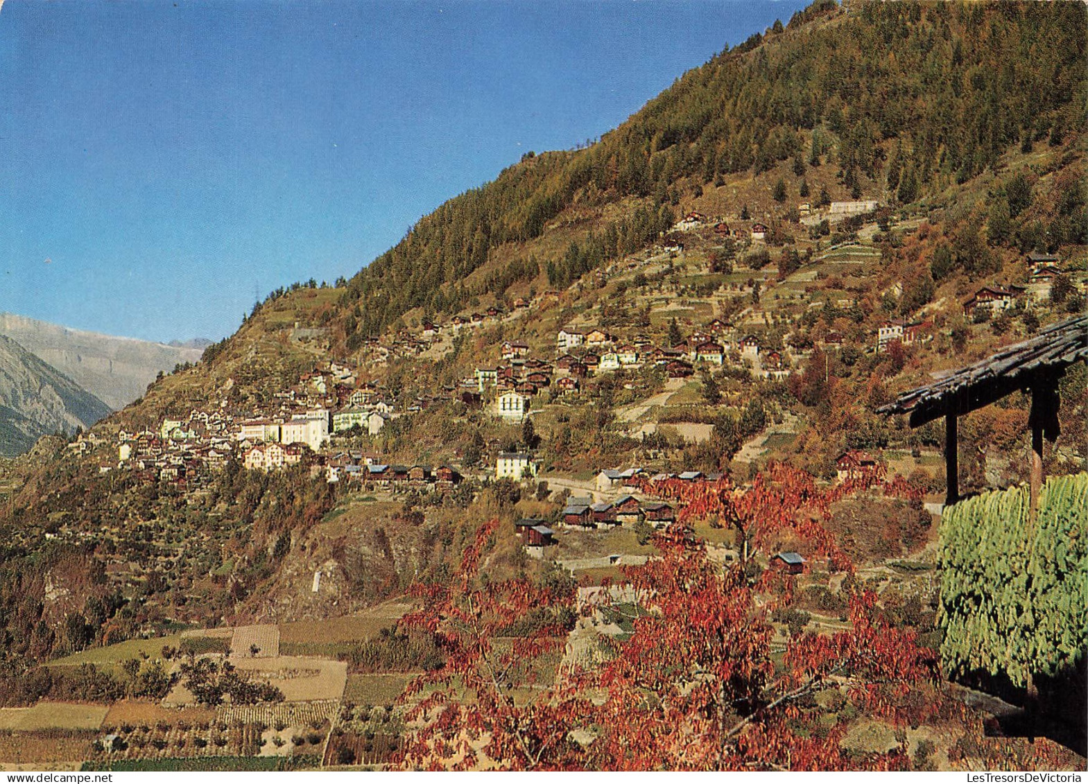 SUISSE - Isérables - vue générale - 5139 - végétation - montagne - Perrochet Lausanne - Carte postale