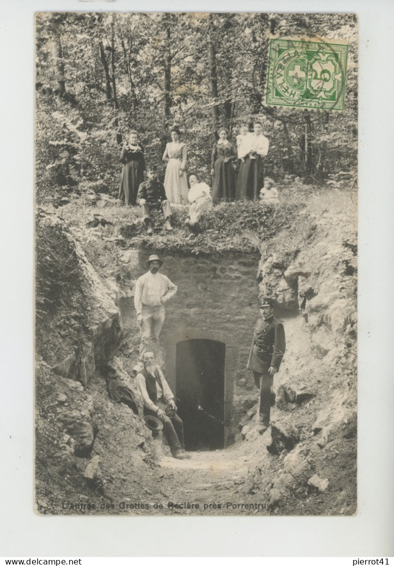 SUISSE - JURA - L'entrée des Grottes de RÉCLÈRE près PORRENTRUY