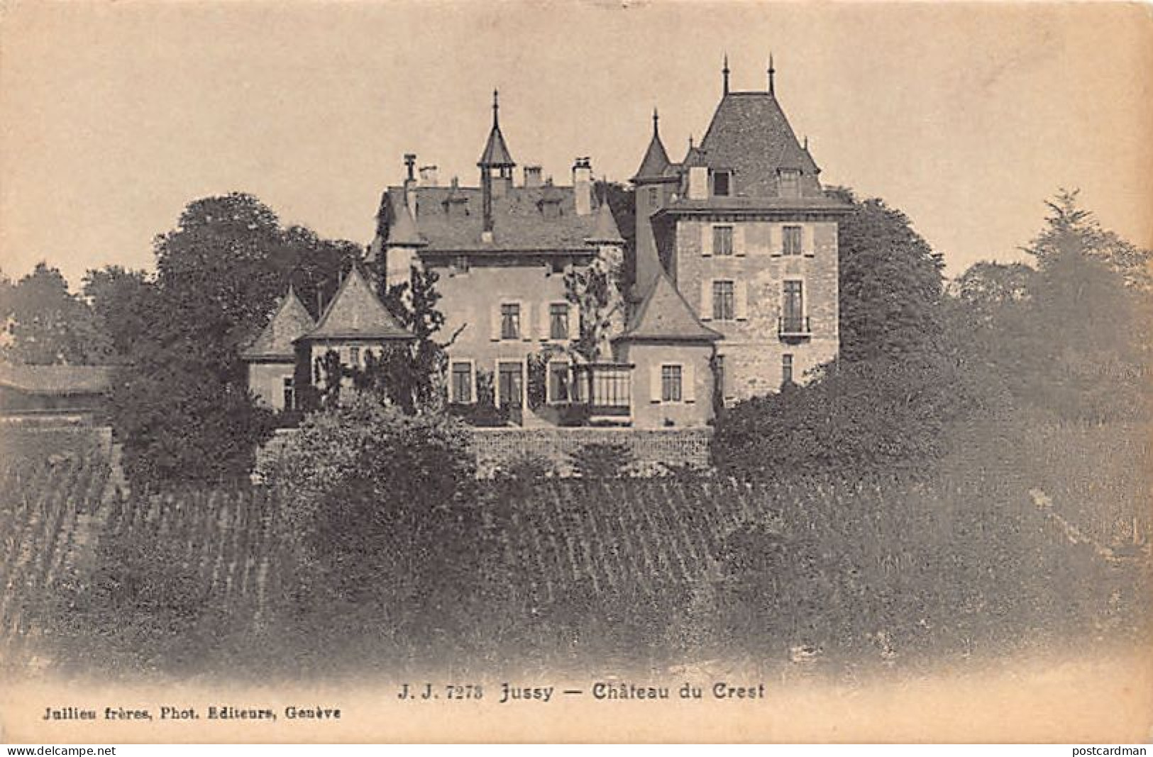 Suisse - JUSSY (GE) Château du Crest - Ed. Jullien frères J.J. 7273