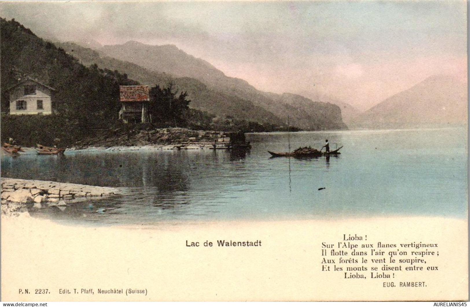 SUISSE LAC DE WALENSTADT  carte postale ancienne [GIT-4270]