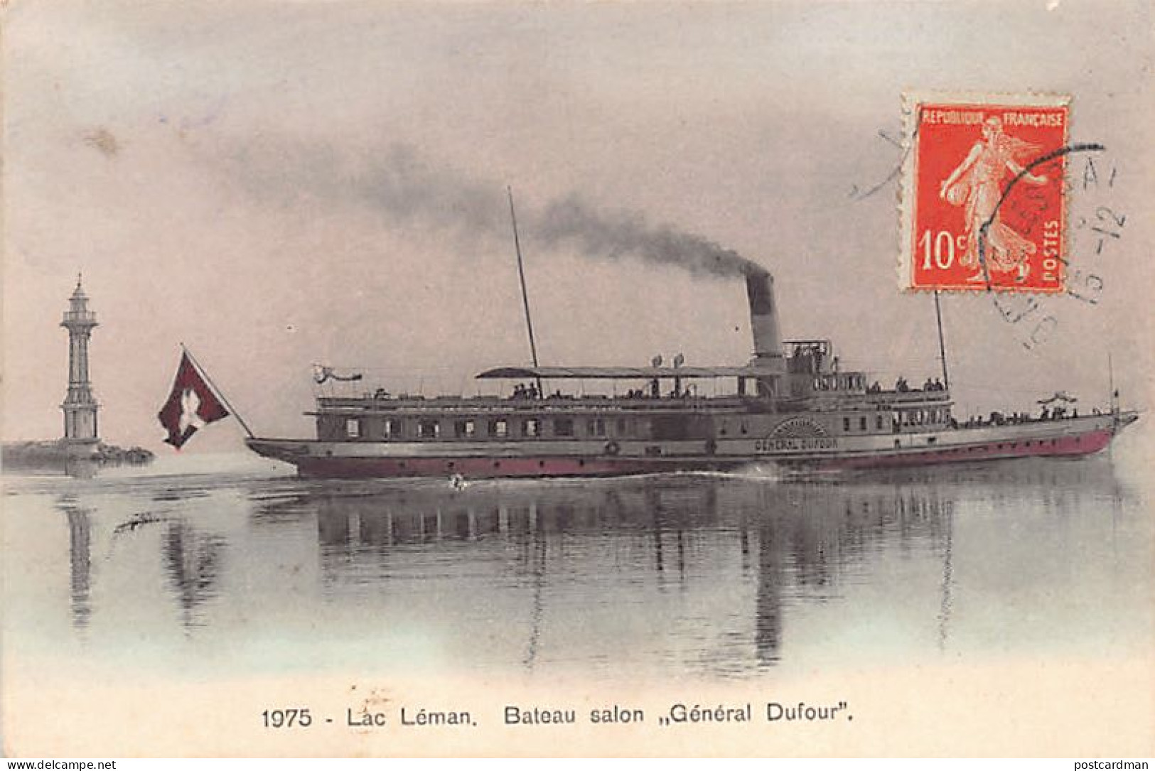 Suisse - Lac Léman (GE) Bateau-Salon Dufour - Dampfer - Ed. Phototypie Co 1975
