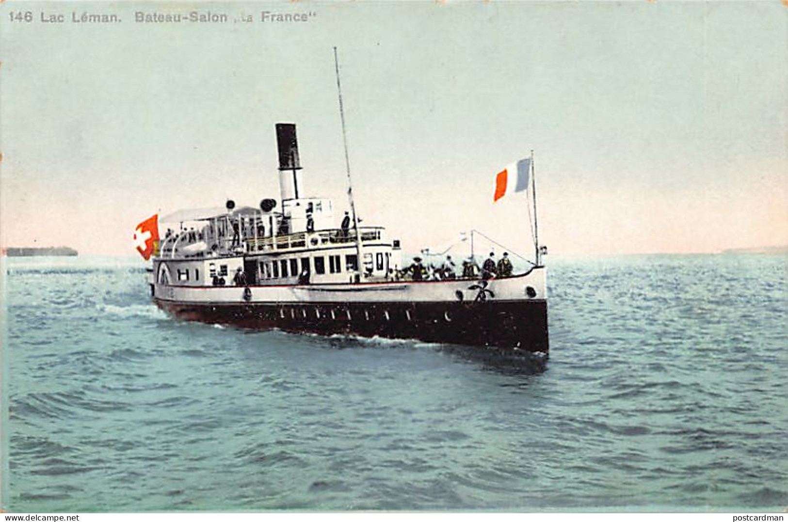 Suisse - Lac Léman (GE) Bateau-Salon Le France - Dampfer - Ed. Phototypie Co 146