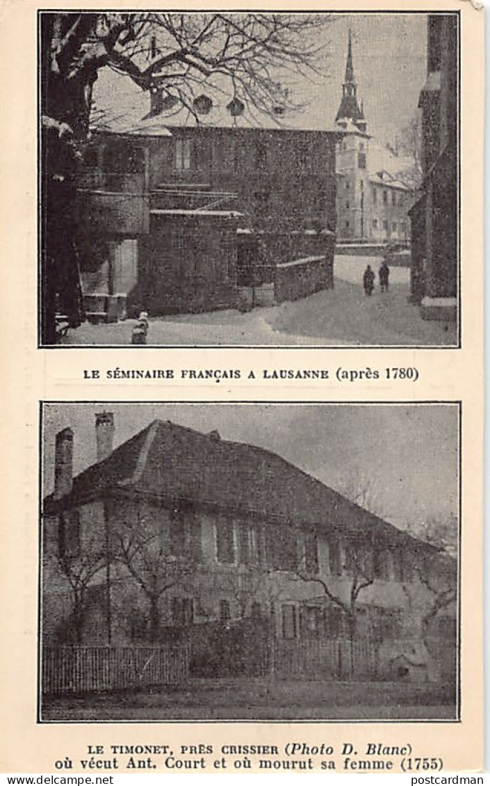 Suisse - LE TIMONET près CRISSIER (VD) Le séminaire français de Lausanne - Ed. Histoire d