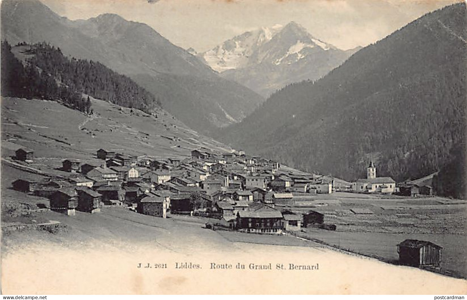 Suisse - LIDDES (VS) Route du Grand Saint-Bernard - VOIR LES SCANS POUR L'ÉTAT - Ed. Jullien Frères J.J. 2621