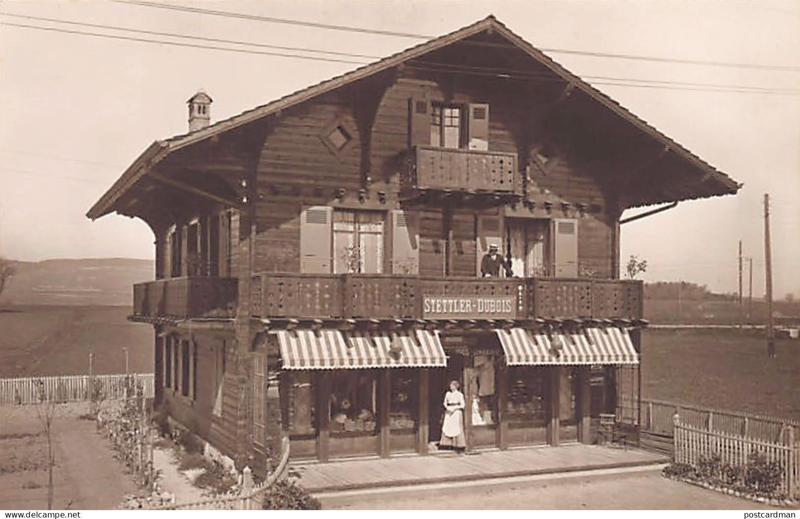 Suisse - MÉZIÈRES (VD) Magasin Stettler Dubois, éditeur de cartes postales