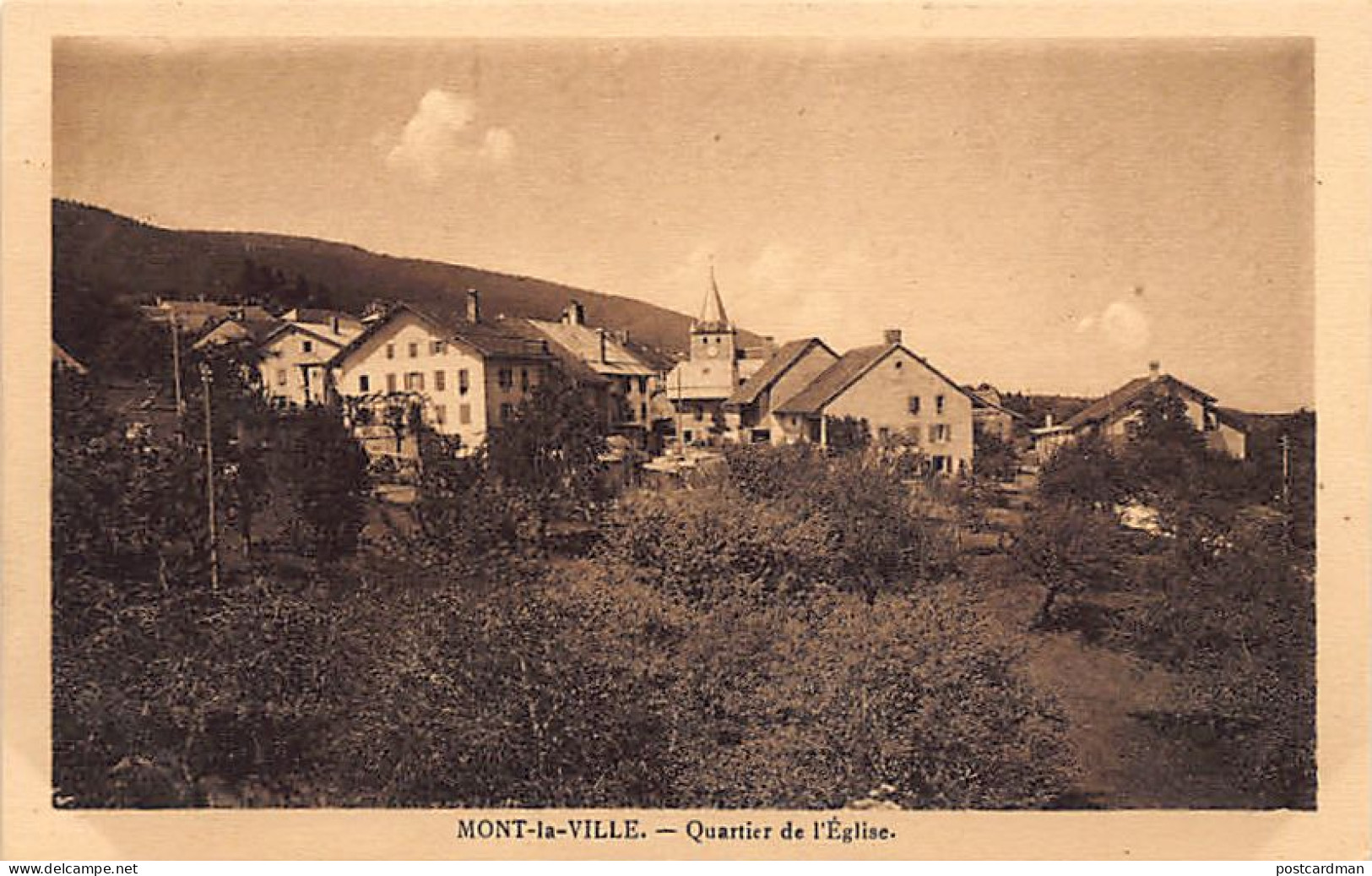 Suisse - MONT-LA-VILLE (VD) Quartier de l'église - Ed. R.E. Chapallaz 12197