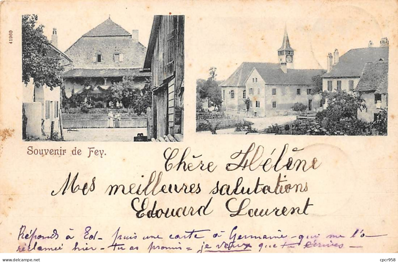 Suisse - N°72623 - Souvenir de FEY