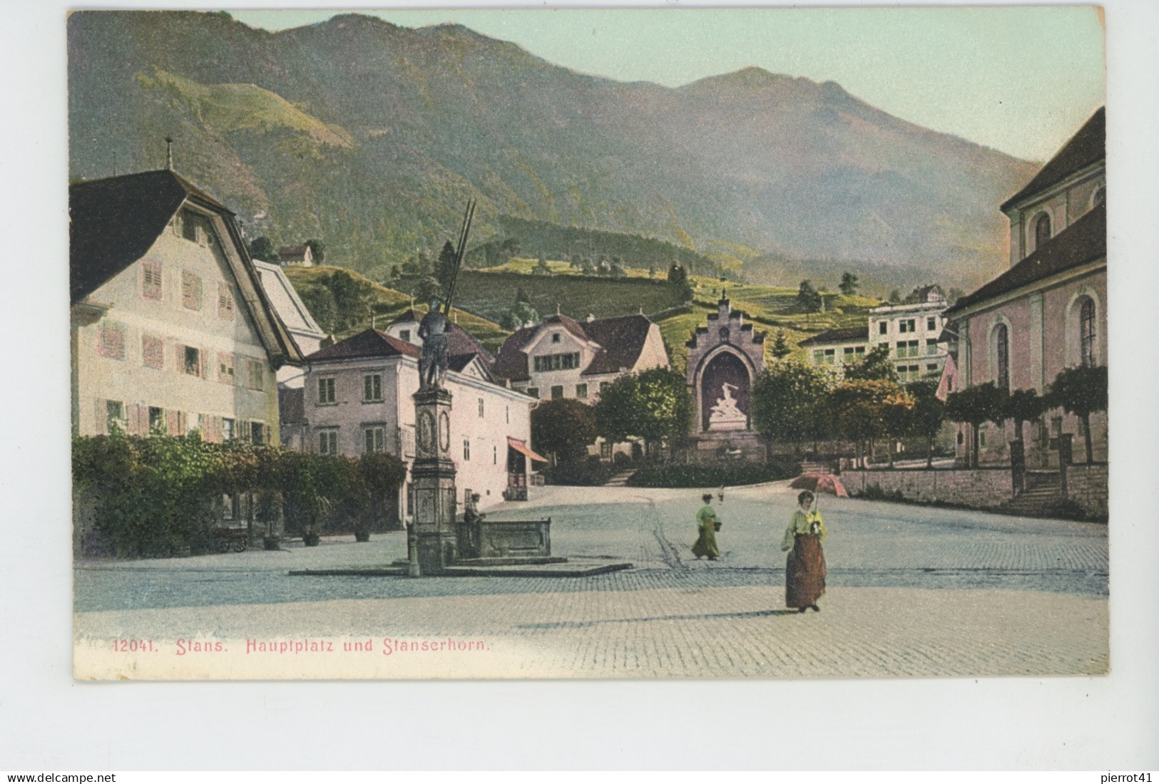SUISSE - NIDWALD - STANS - Hauptplatz mit Stanserhorn