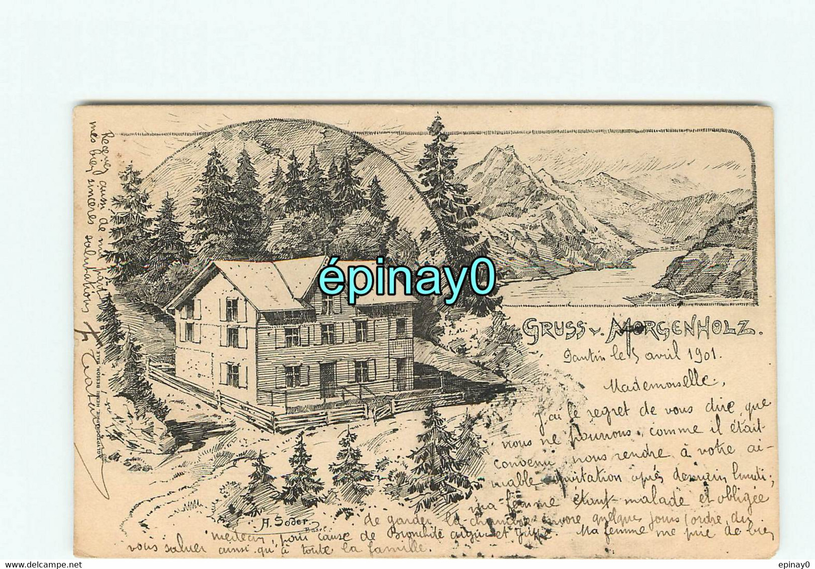 SUISSE - NIEDERURNEN - ALP MORGENHOLZ - gruss - A. Soder