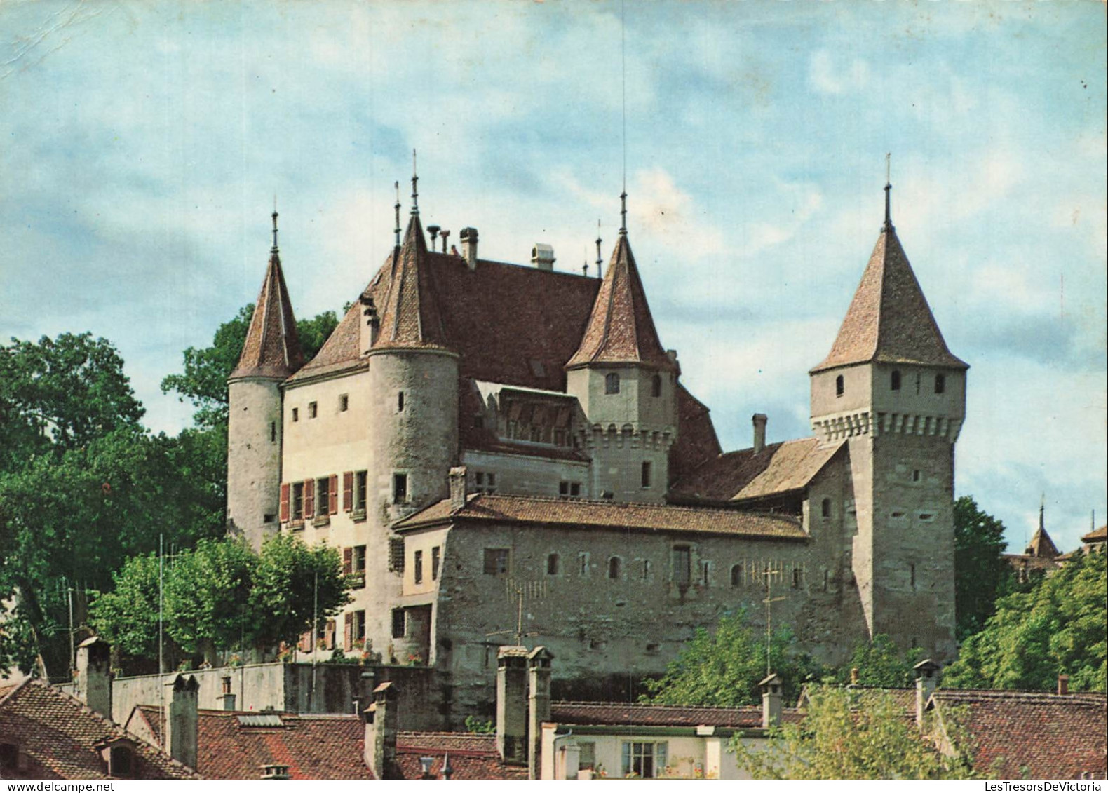SUISSE - Nyon - Château - forteresse historique - patrimoine - ville - Photoglob Wehtli SA - Carte postale ancienne