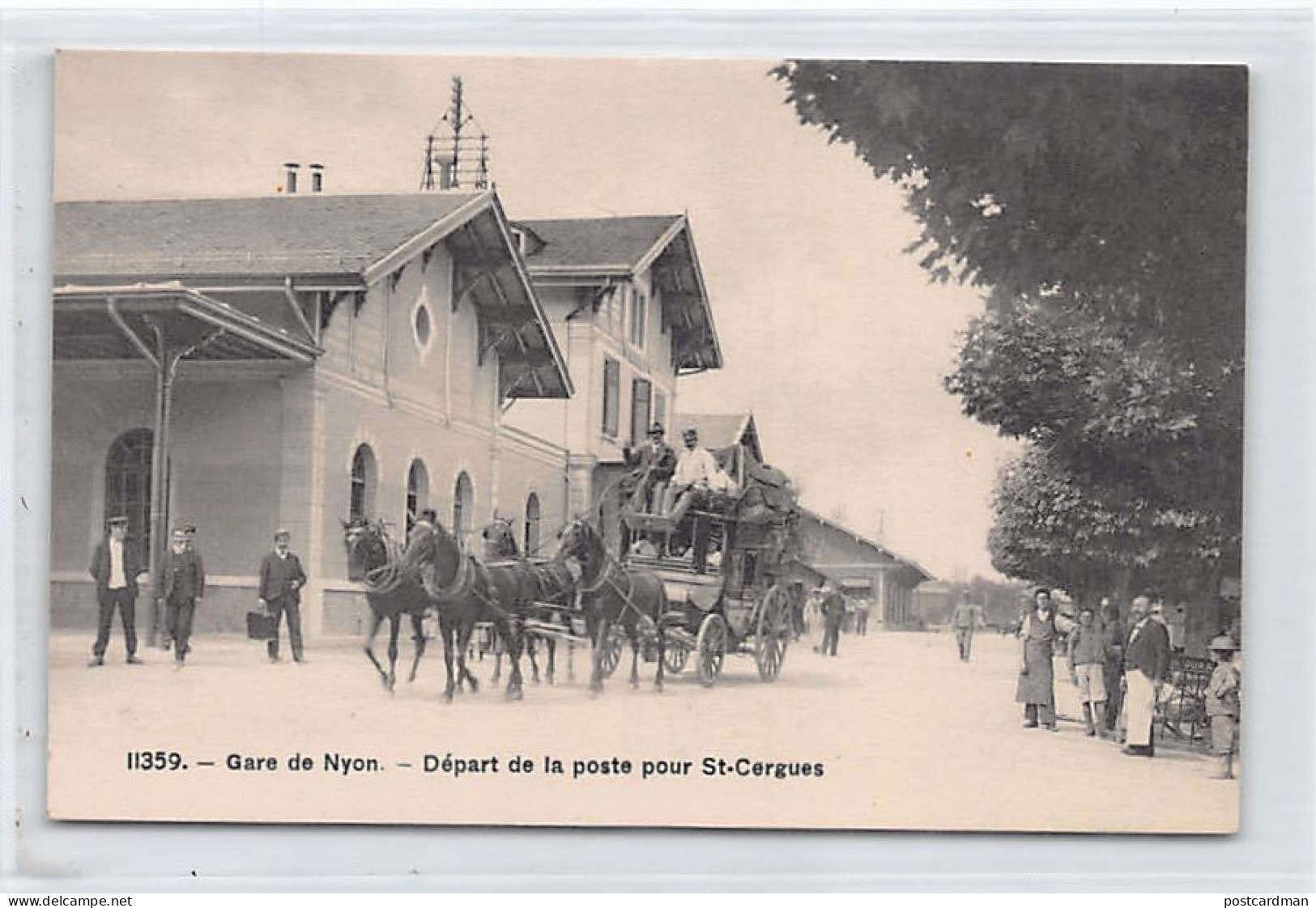 Suisse - NYON (VD) Départ de la poste pour Saint-Cergues - Ed. C.P.N. 11359