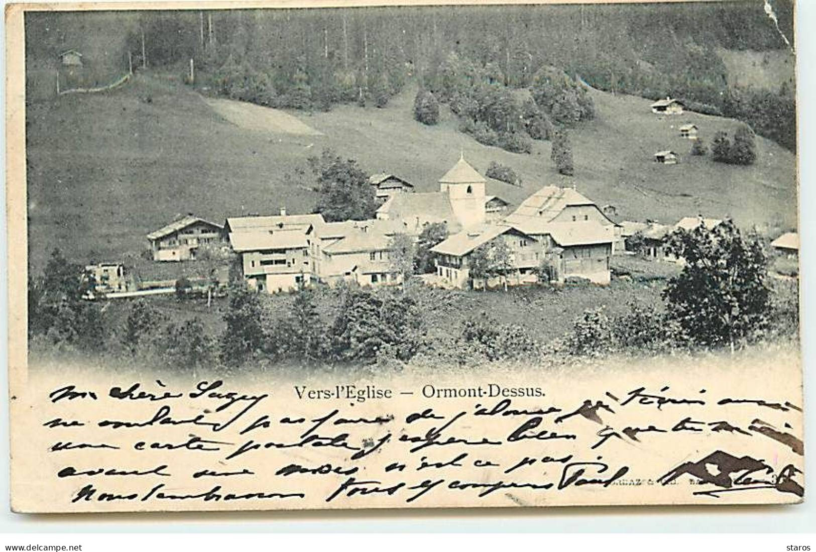 Suisse - ORMONT-DESSUS - Vers l'Eglise