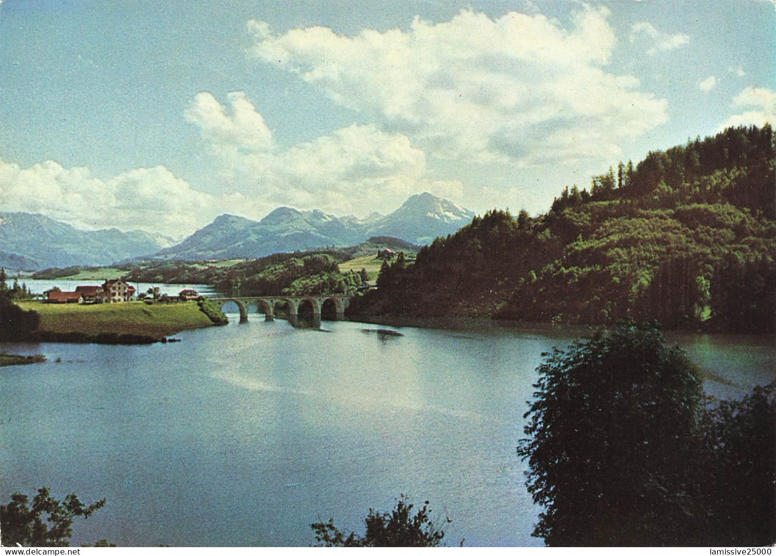 SUISSE pont de corbières le lac de la gruyère