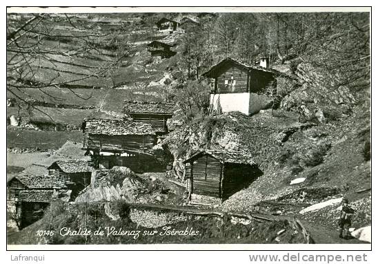 SUISSE- ref 870- chalets de valenaz sur iserables - carte bon etat -