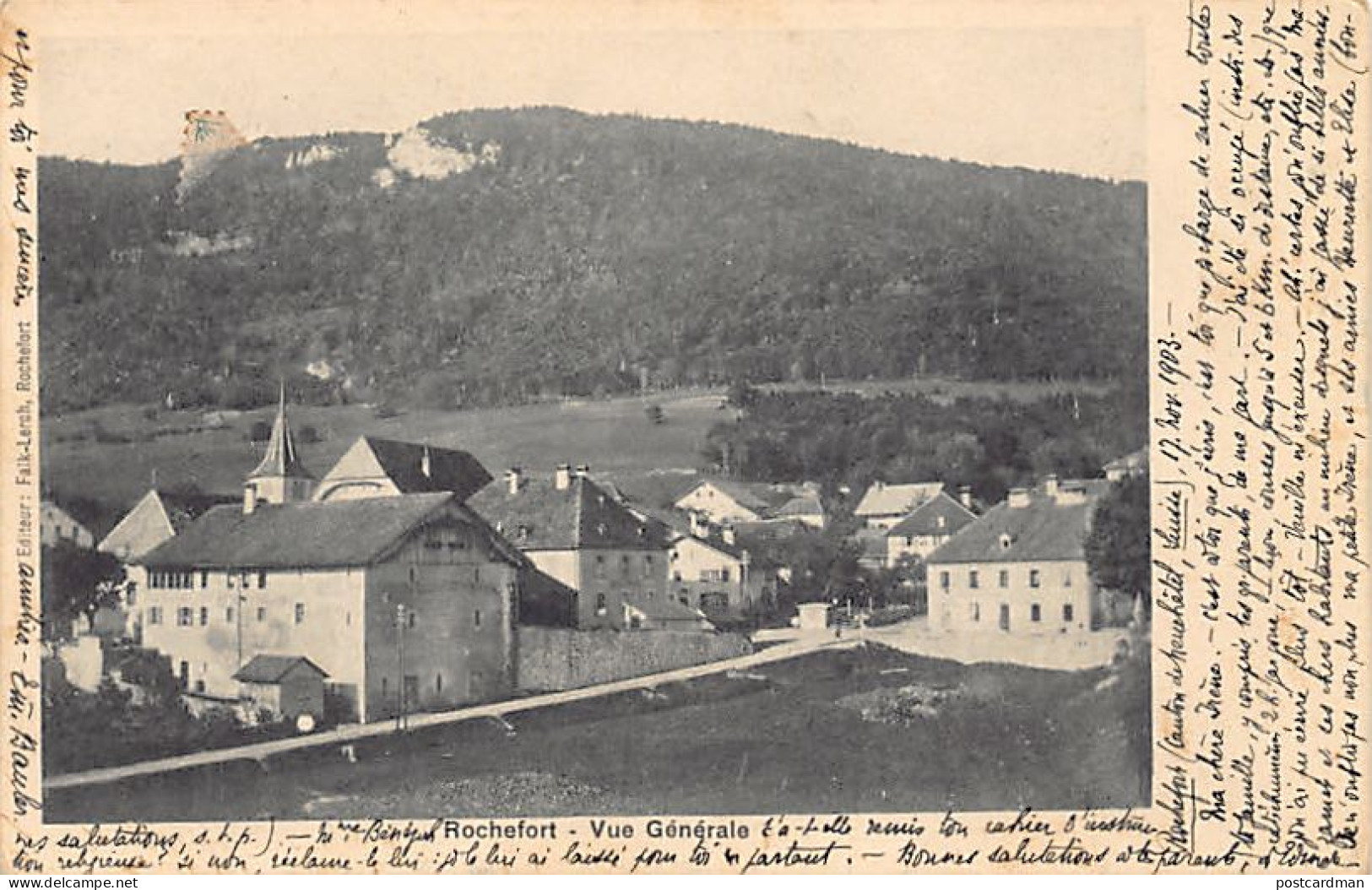 Suisse - Rochefort (NE) Vue générale - Ed. : Falk-Lerch, Rochefort