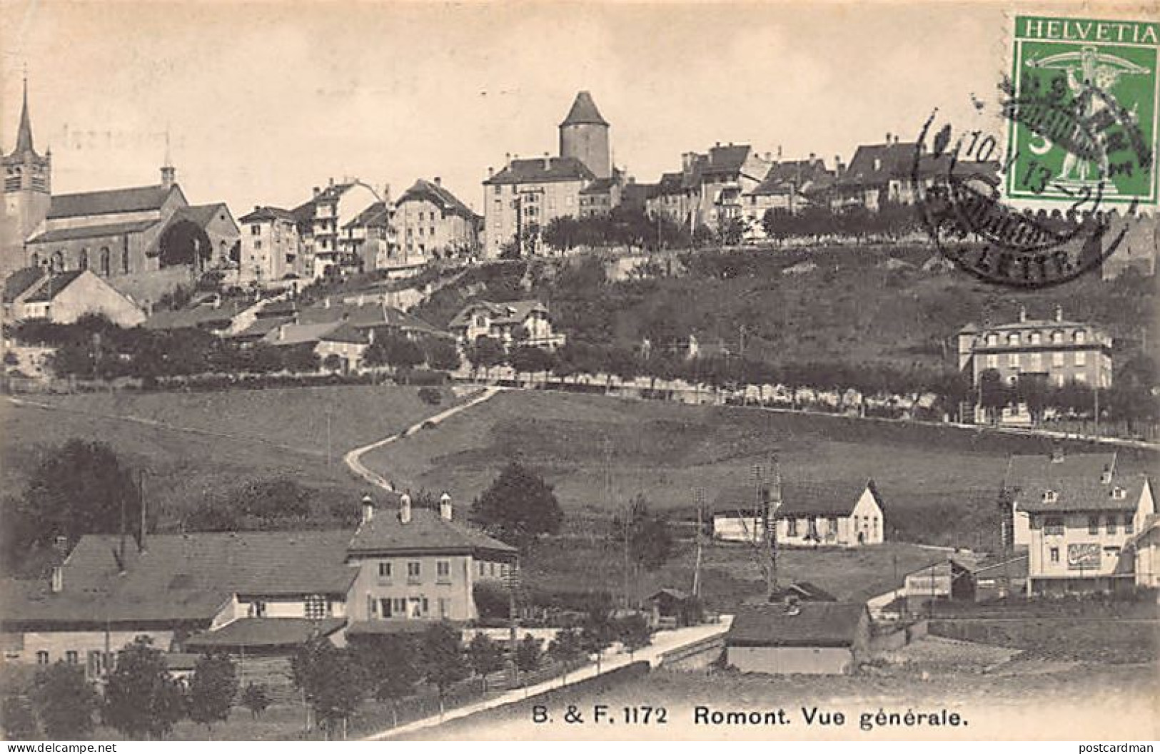 Suisse - ROMONT (FR) Vue générale - Ed. Franco-Suisse 1172