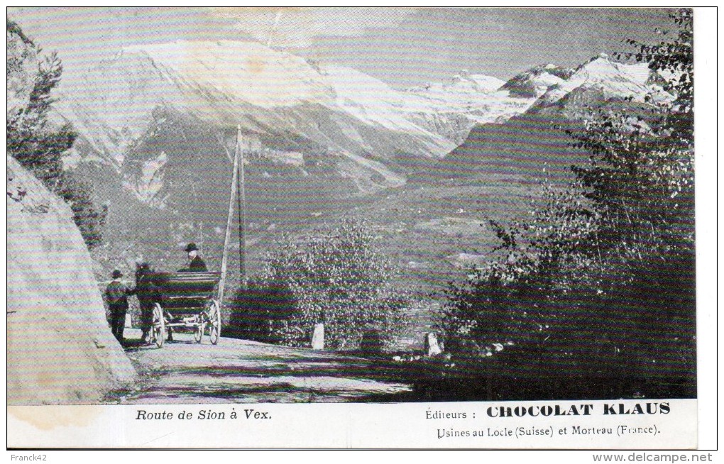 suisse. route de sion à vex