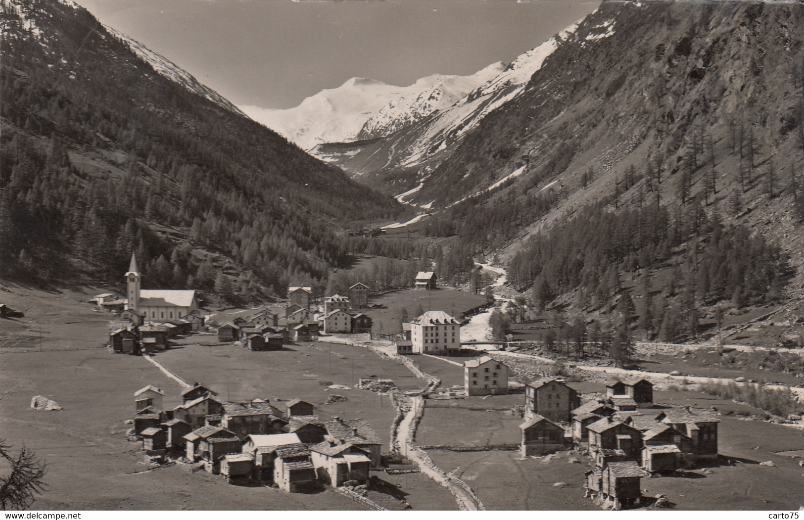 Suisse - Saas-Almagell - Vue d'ensemble Village - 1947