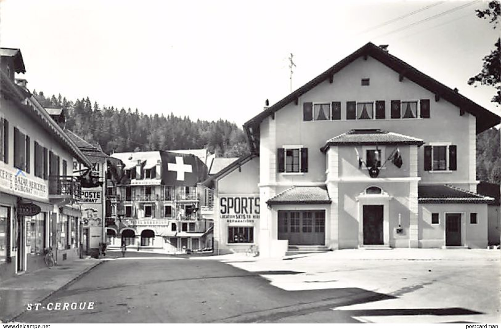 Suisse - SAINT CERGUE (VD) Epicerie Bazar Mercerie O. Durgnat - Ed. A. Deriaz 8959