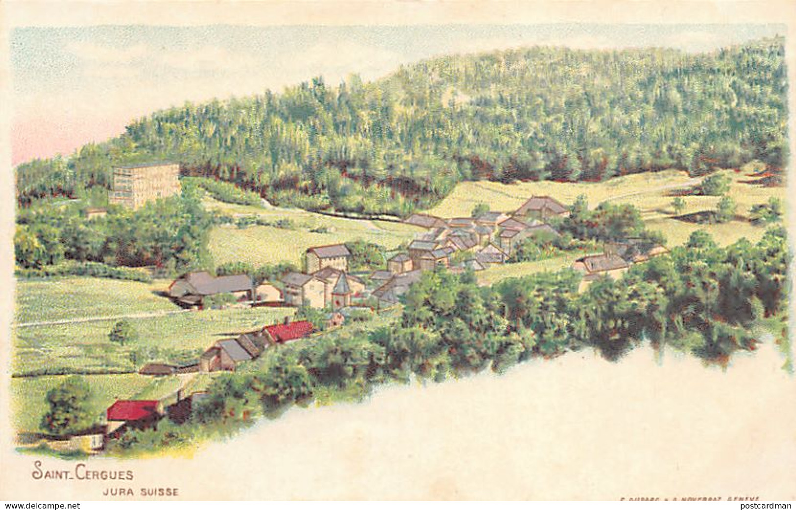 Suisse - SAINT-CERGUE (VD) Illustration de la commune - Ed. inconnu