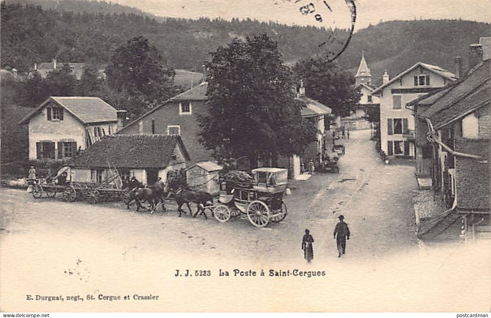 Suisse - SAINT CERGUE (VD) La Poste - Attelage - Calèche - Ed. Jullien Frères 5233