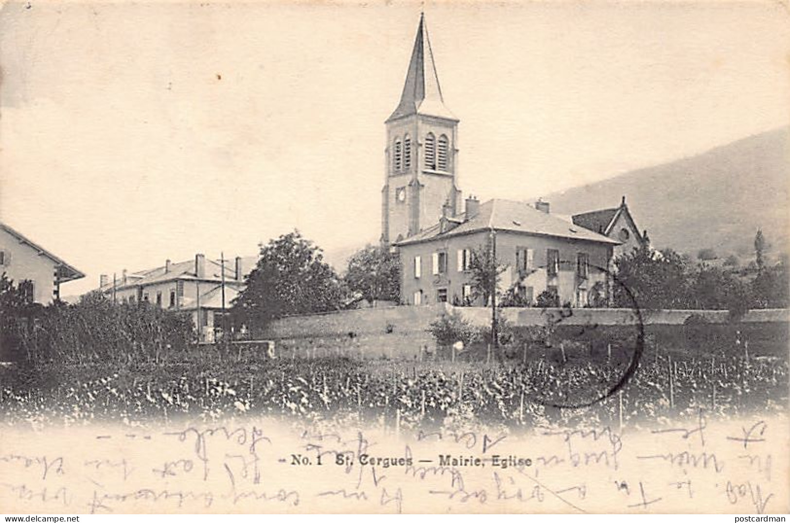 Suisse - SAINT CERGUE (VD) Mairie - Église - Ed. H. Baudet 1