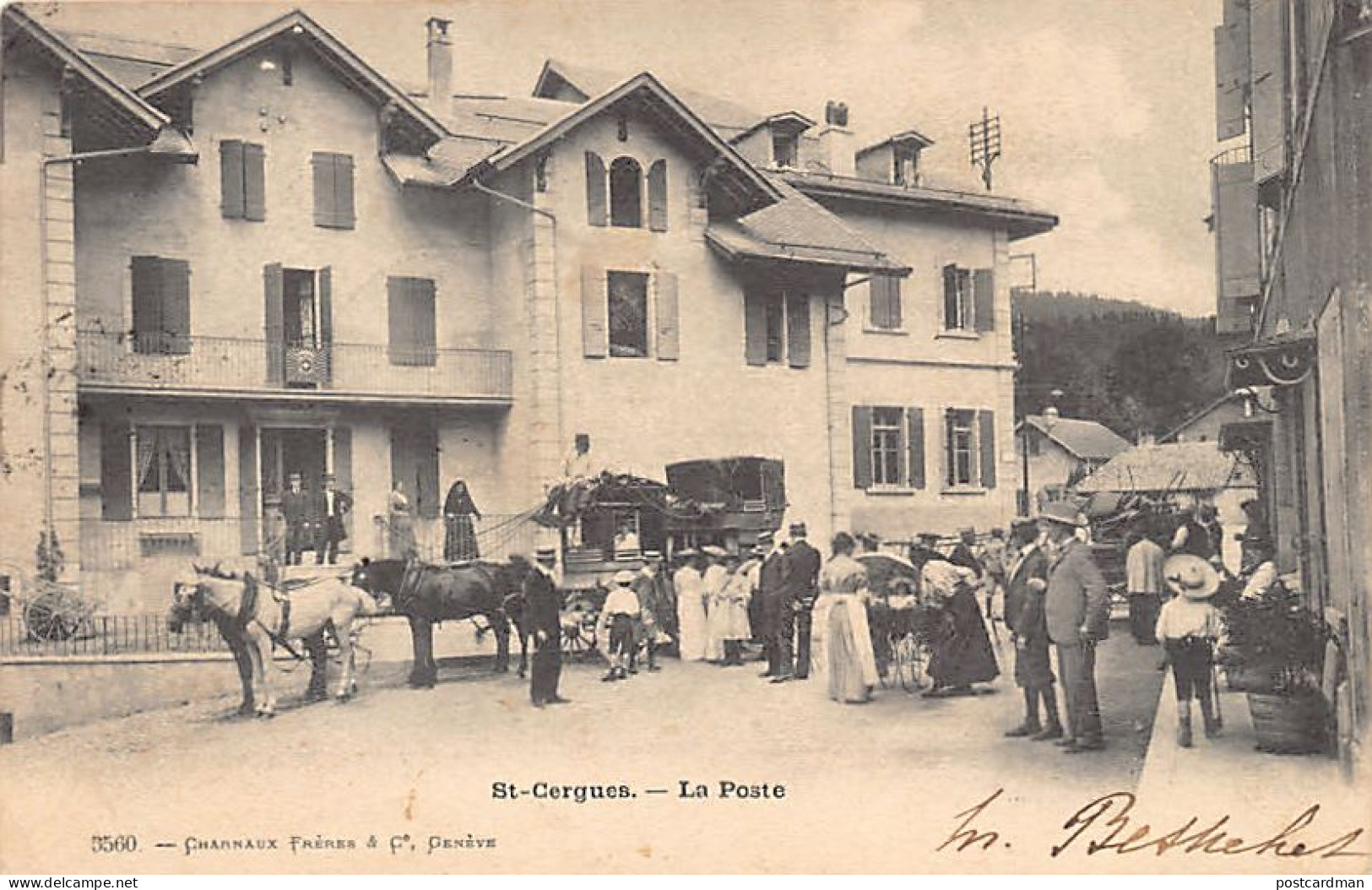 Suisse - SAINT CERGUES (VD) La Poste - Diligence - Ed. Charnaux 5560