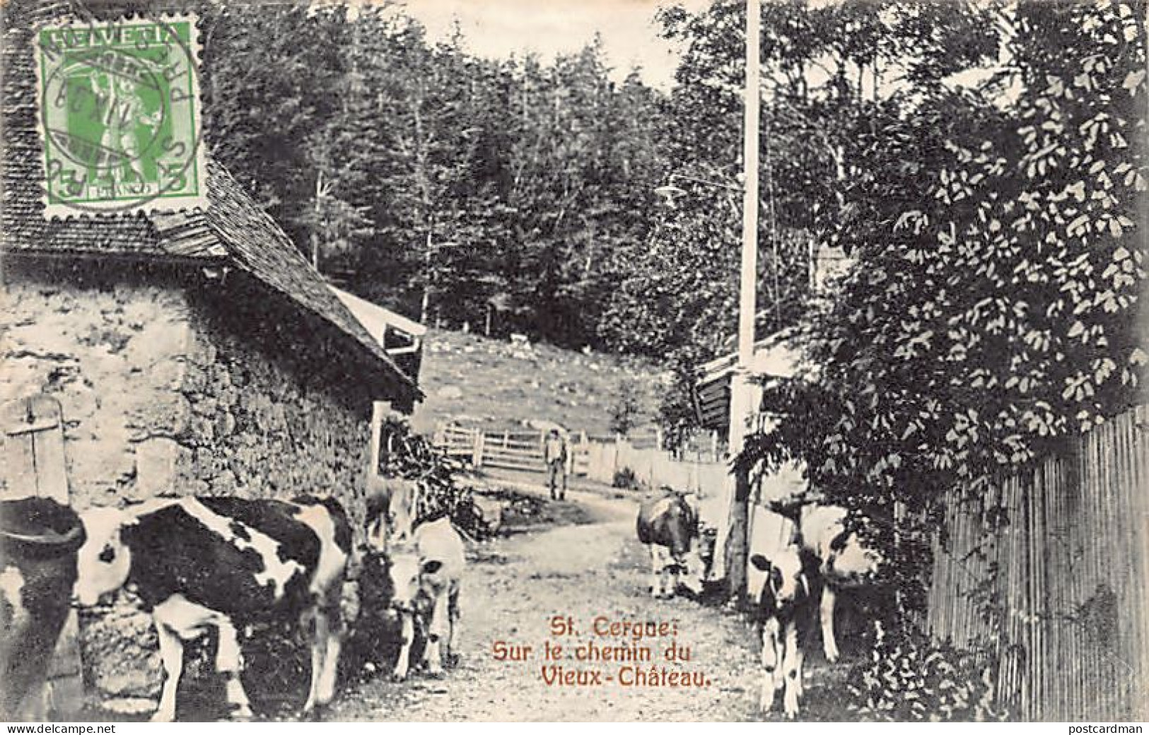 Suisse - SAINT-CERGUES (VD) Sur le chemin du Vieux-Château - Ed. Office Polygraphique