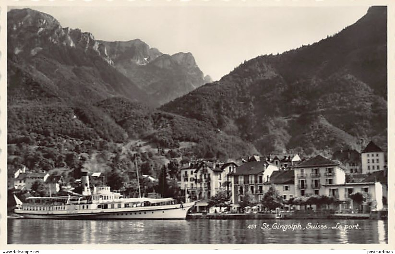 Suisse - SAINT-GINGOLPH (VS) Bateau-Salon Simplon - Le port - Ed. Perrochet 451