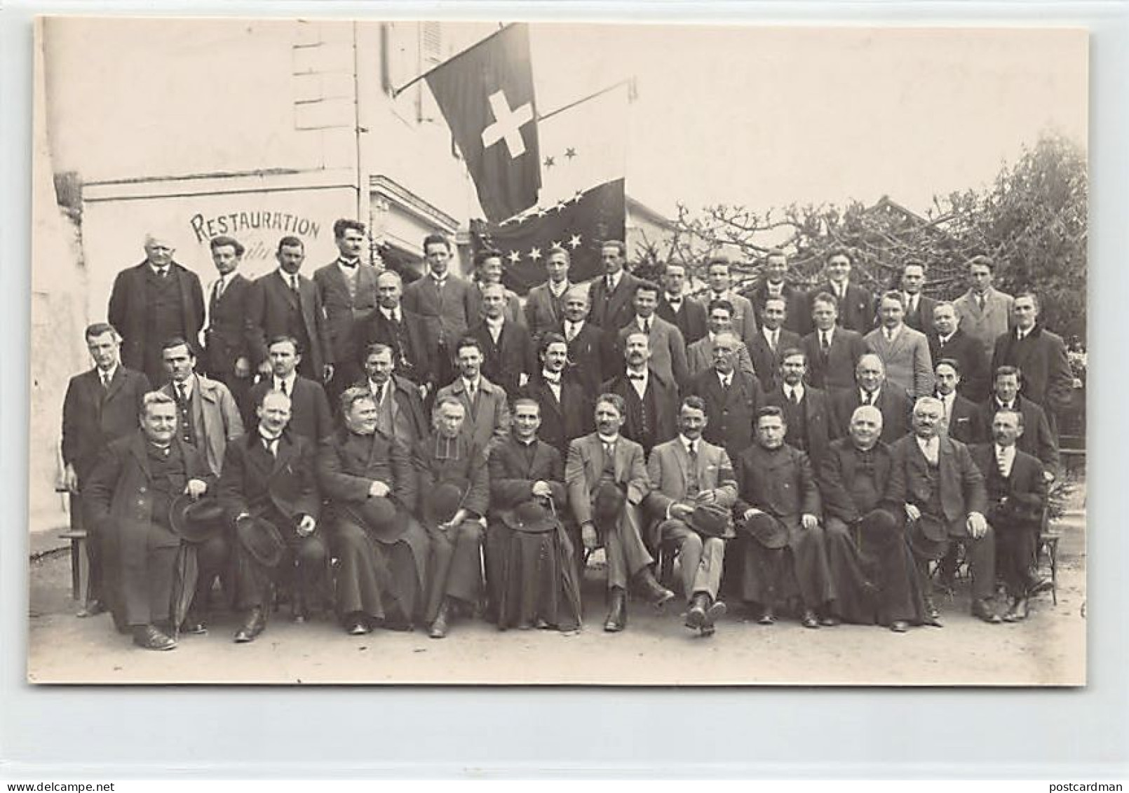 Suisse - SAINT-GINGOLPH (VS) Congrès Catholique en 1925 - PHOTO FORMAT CARTE POSTALE - Ed. inconnu