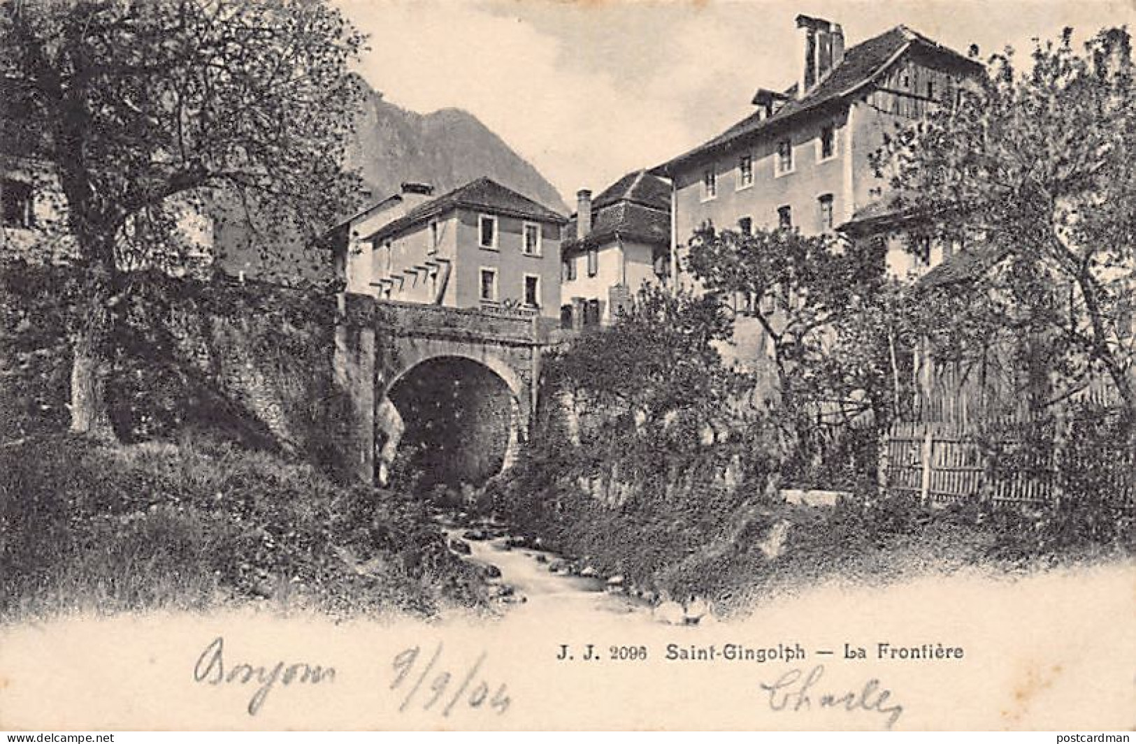 Suisse - SAINT GINGOLPH (VS) La Frontière - Ed. Jullien Frères