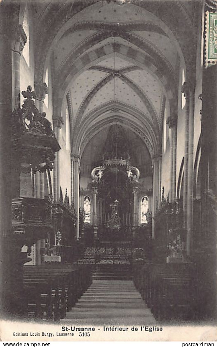 Suisse - SAINT-URSANNE (JU) Intérieur de l'église - Ed. Louis Burgy 5105
