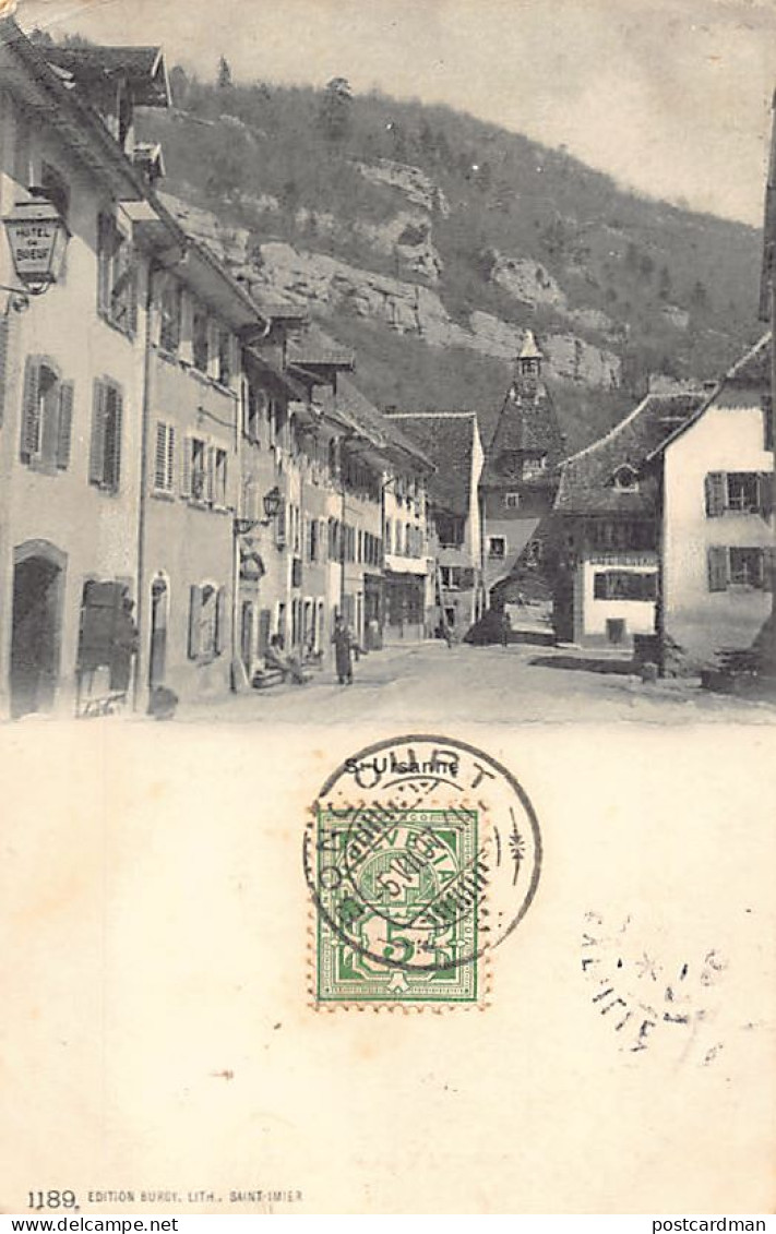 Suisse - SAINT-URSANNE (JU) La rue principale - Ed. Louis Burgy 1189
