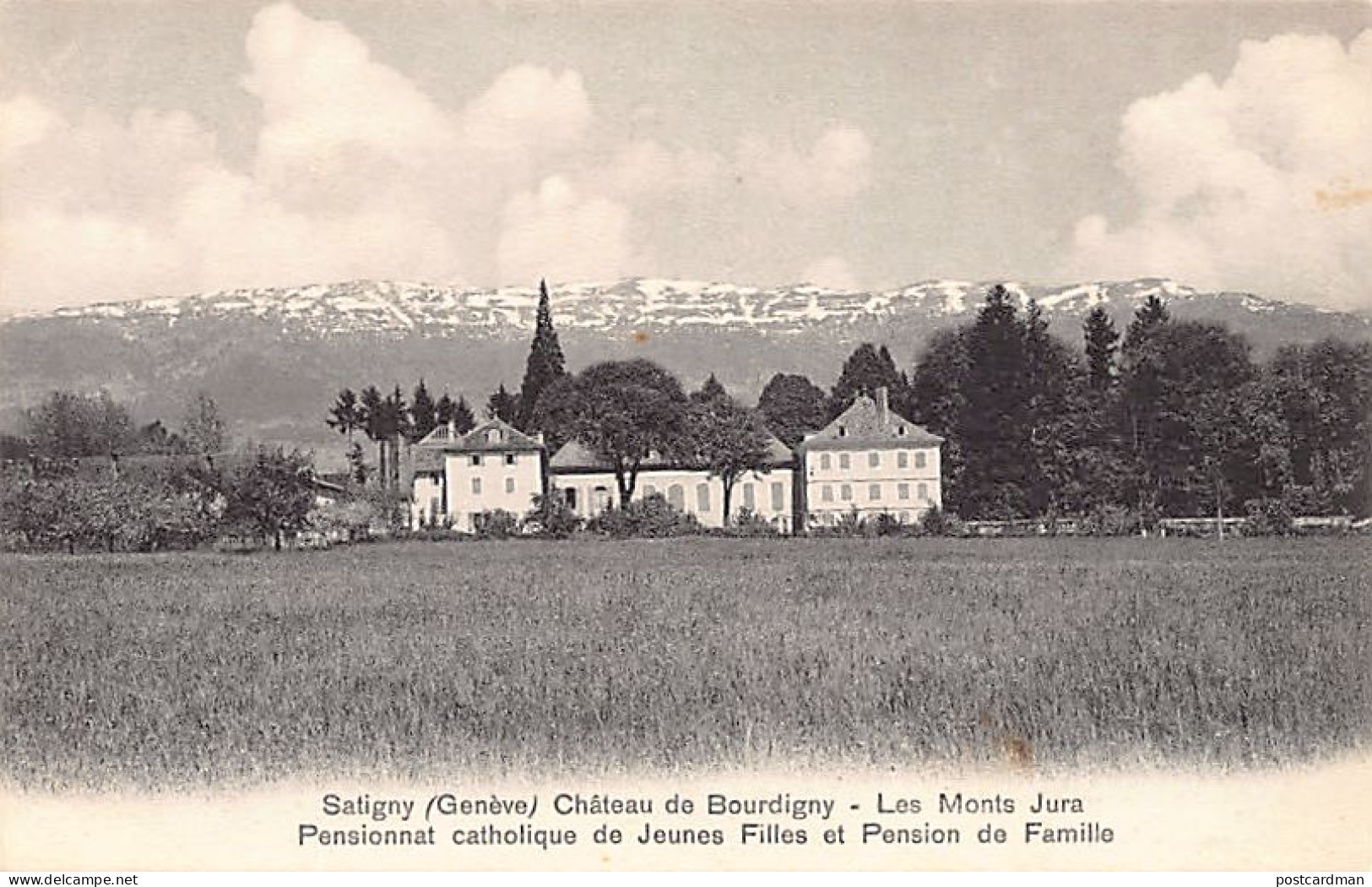 Suisse - Satigny (GE) Château de Bourdigny - Monts Jura - Pensionnat catholique de jeunes filles et Pension de famille -