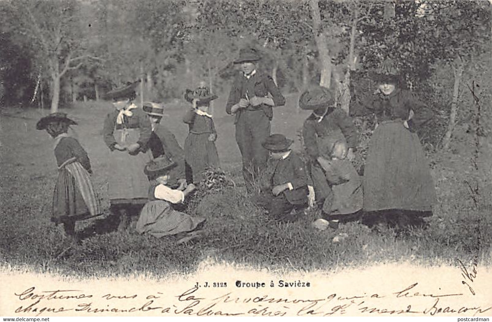 Suisse - SAVIÈZE Savièse (VS) Groupe d'enfants - Ed. Jullien J.J. 3123