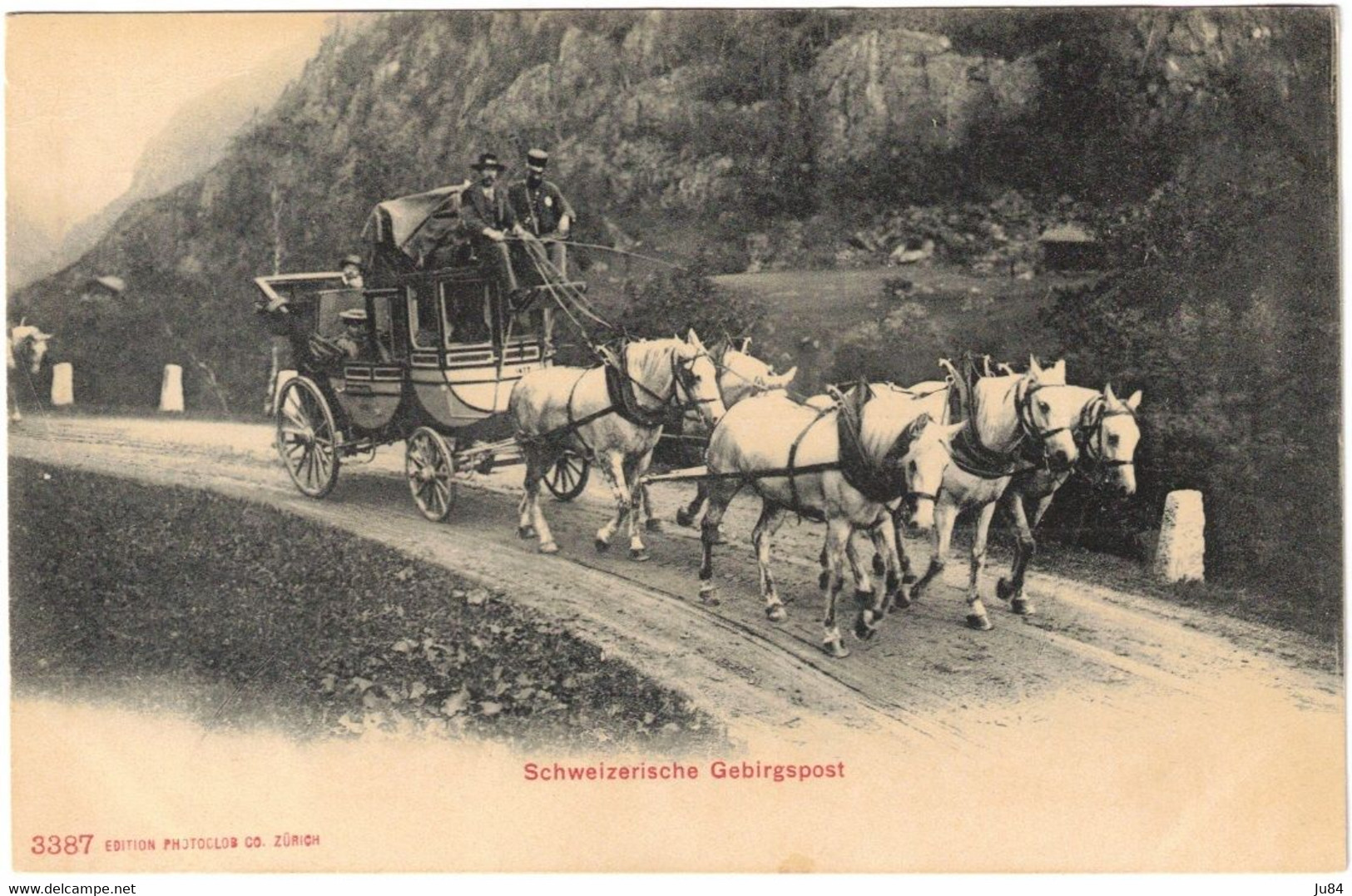 Suisse - Schweizerische Gebirgspost - Attelage - Diligence - Carte postale vierge
