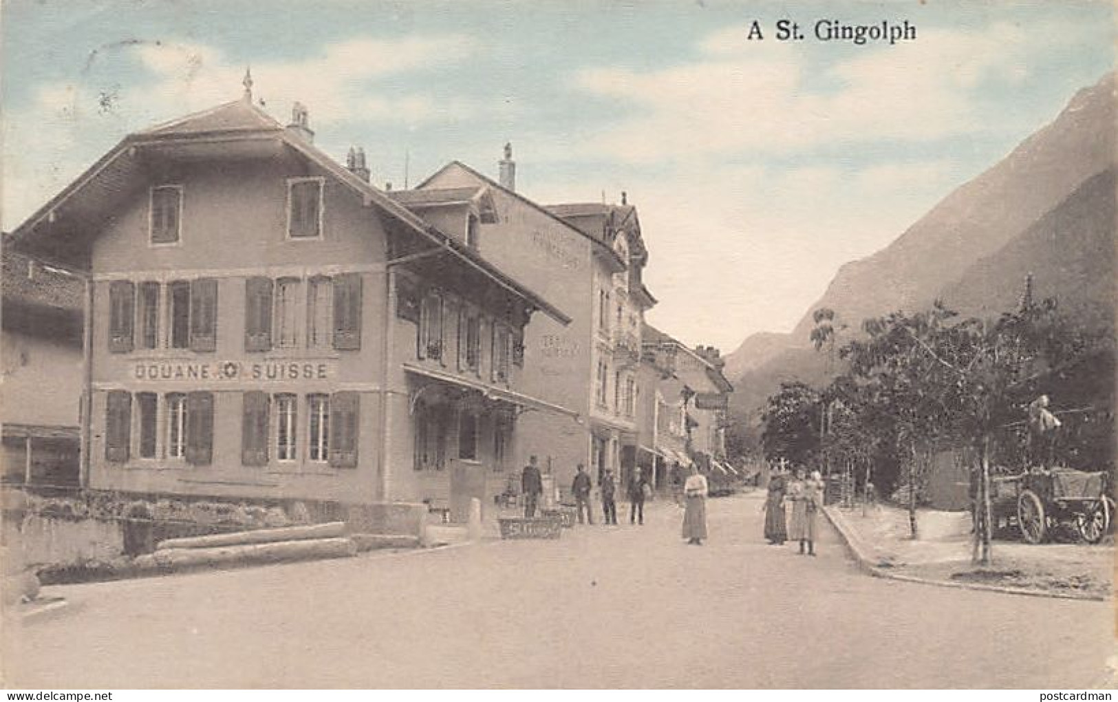 Suisse - ST. GINGOLPH (VS) Douane Suisse - Hôtel - Ed. R.E. Chapallaz 50146