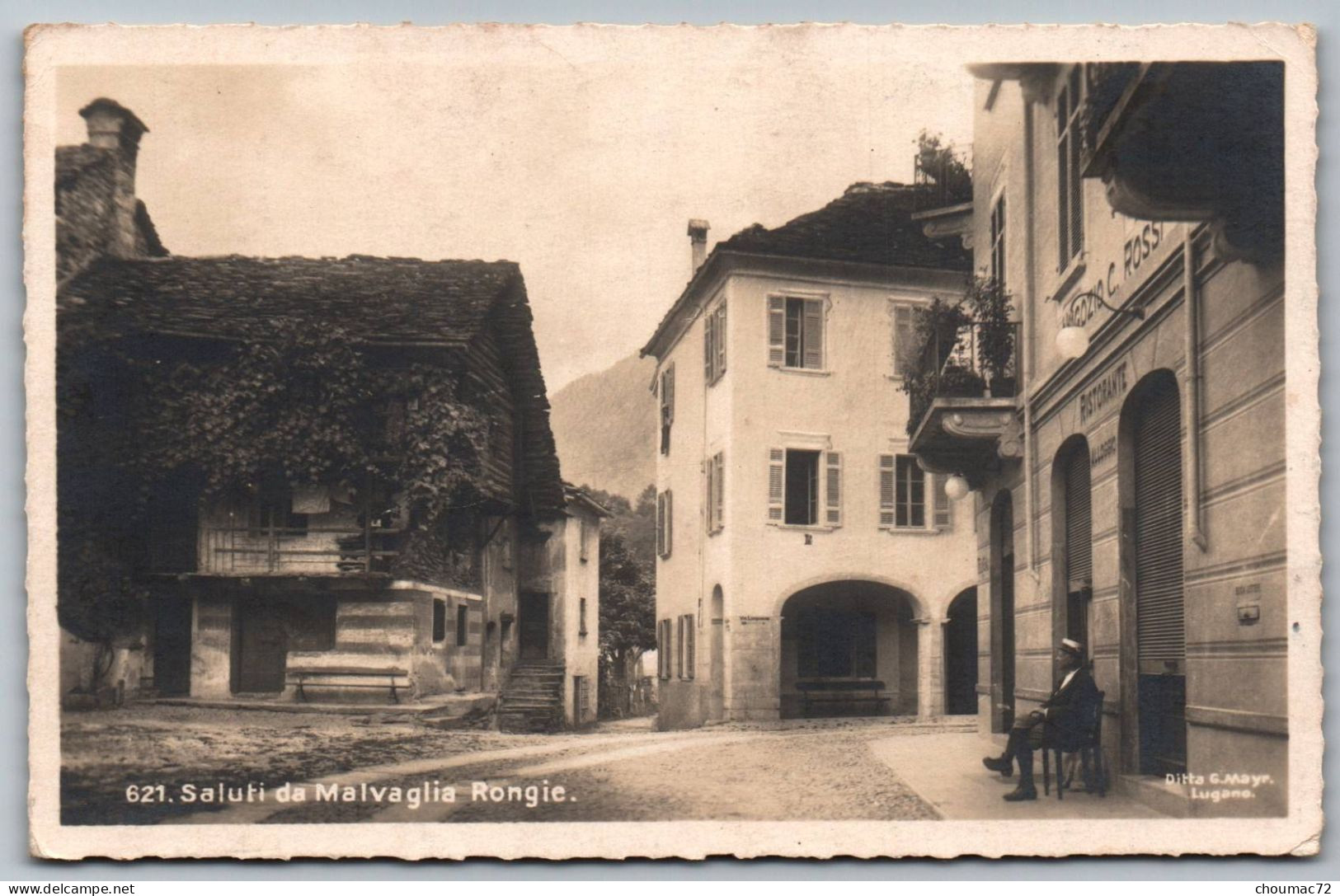 (Suisse) Tessin 024, Saluti da Malvaglia Rongie, Ditta g Mayr