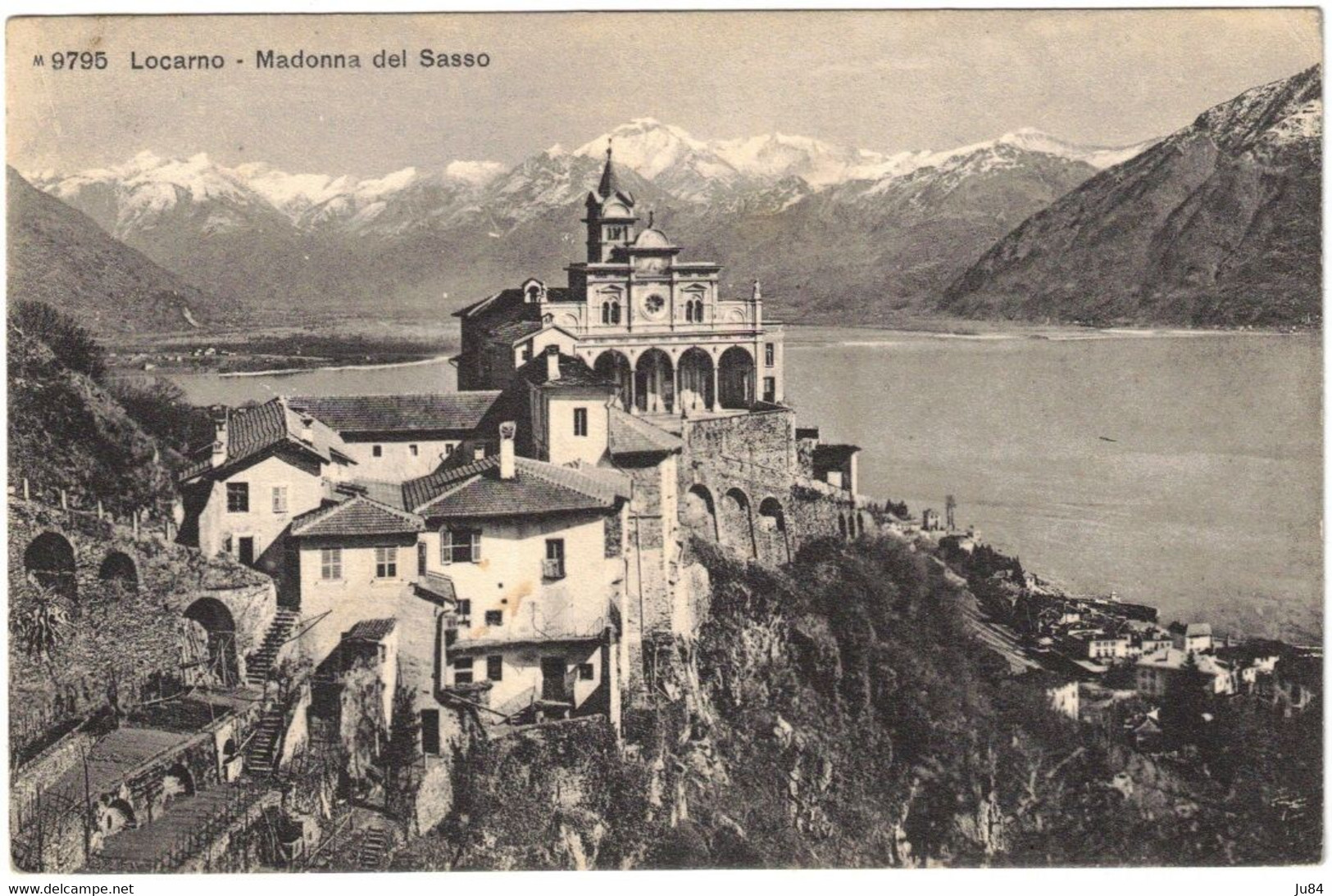 Suisse - Tessin - Locarno - Madonna del Sasso - Carte Postale pour Lyon (France) - 7 août 1912