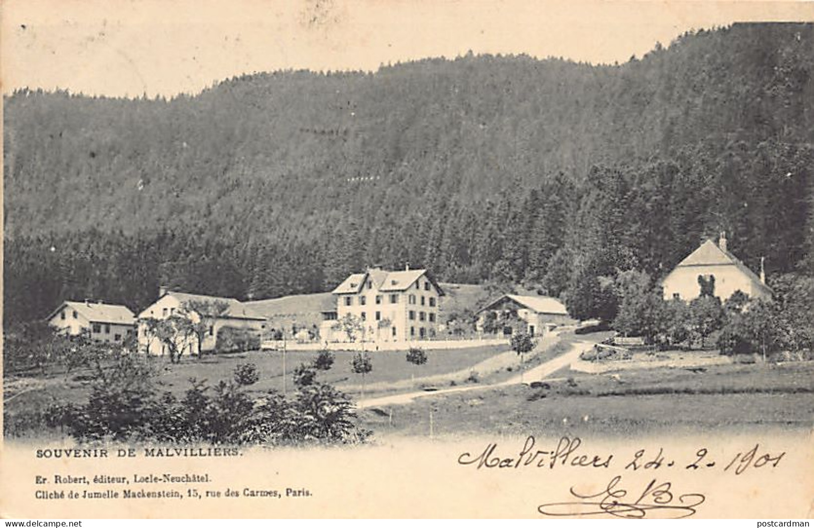 Suisse - VAL-DE-RUZ (NE) Vue générale Malvilliers - Ed. Er. Robert