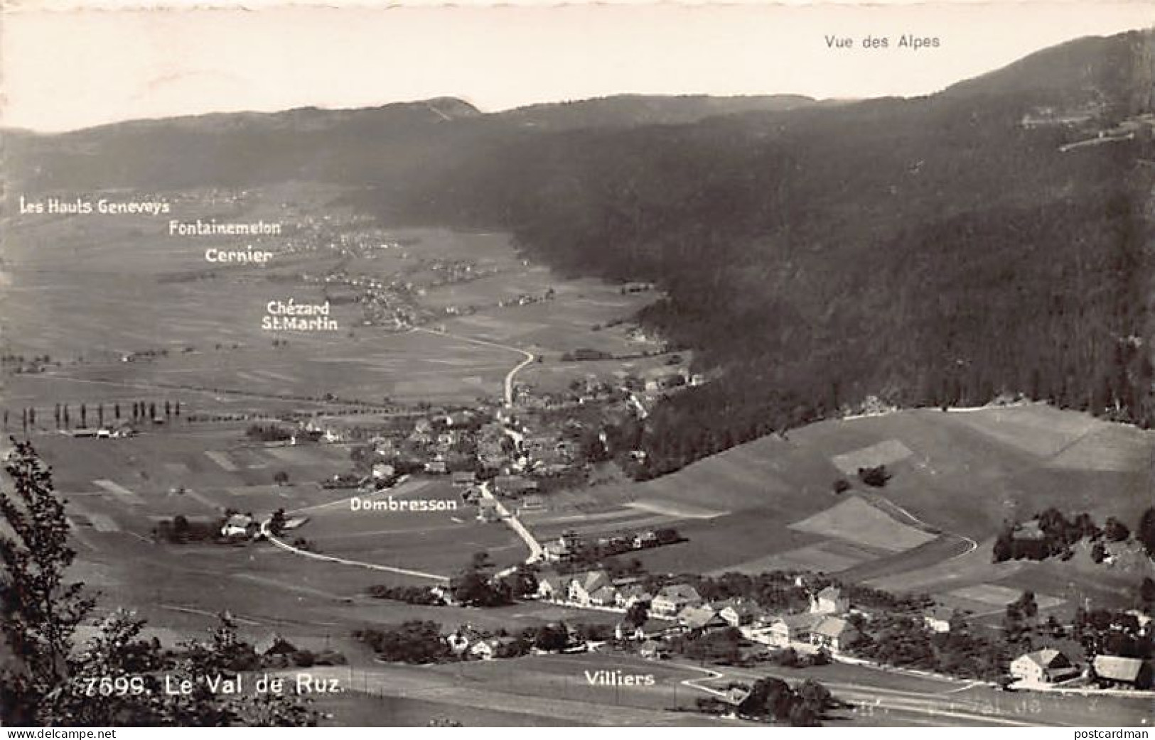 Suisse - VAL DE RUZ (NE) Vue panoramique - Ed. S. G. 7599