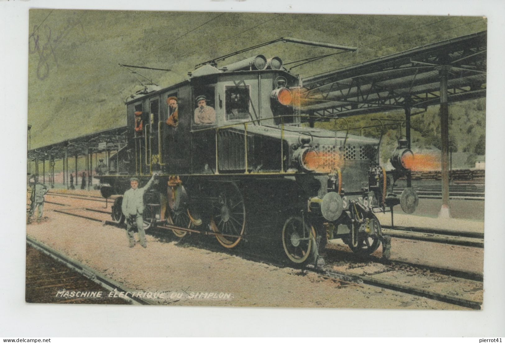 SUISSE - VALAIS - BRIGUE-GLIS - CHEMIN DE FER - LOCOMOTIVES - Machine électrique du Simplon