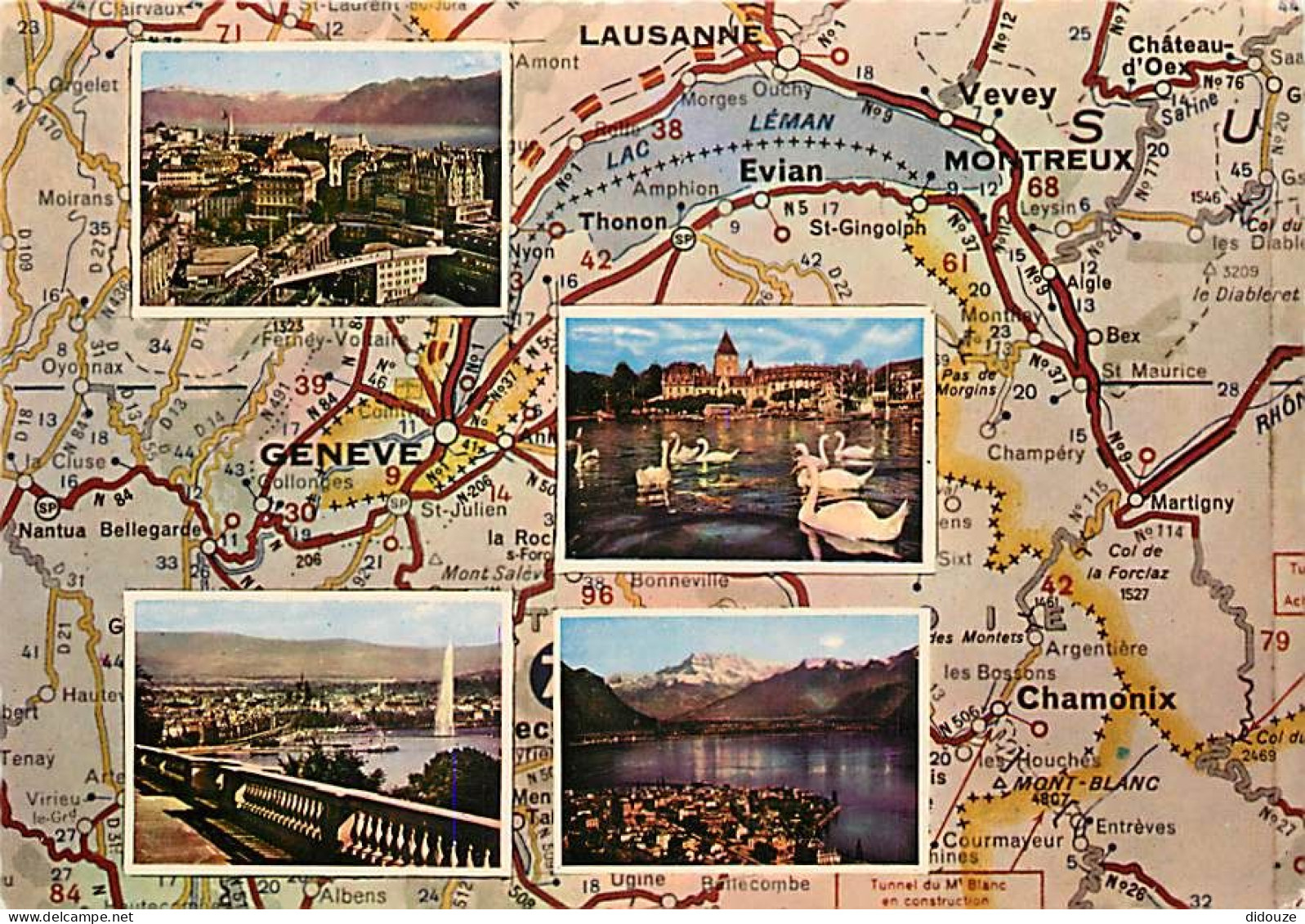 Suisse - VD Vaud - Lac Léman - Multivues - Carte Géographique Michelin - CPM - Carte Neuve - Voir Scans Recto-Verso
