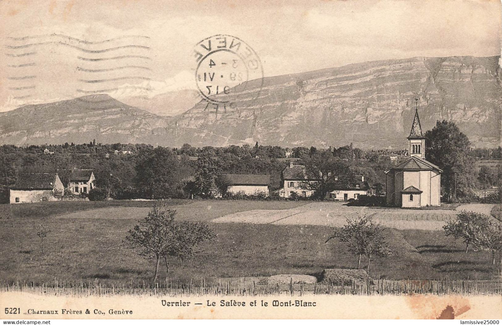 SUISSE vernier le salève et le mont blanc