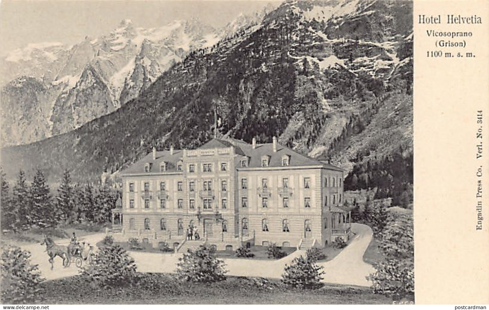 Suisse - VICOSOPRANO (GR) Hôtel Helevetia - Verlag Engadin Press Co. 3144