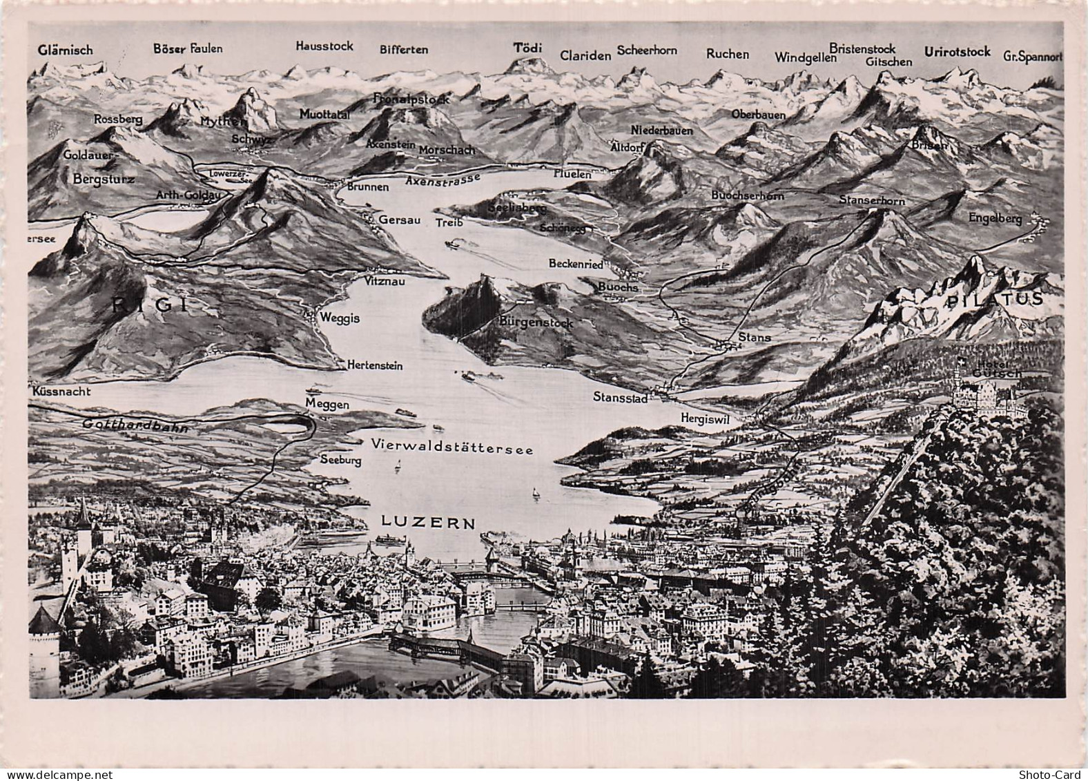 SUISSE VIERWALDSTAETTERSEE LAC DES QUATRE CANTONS