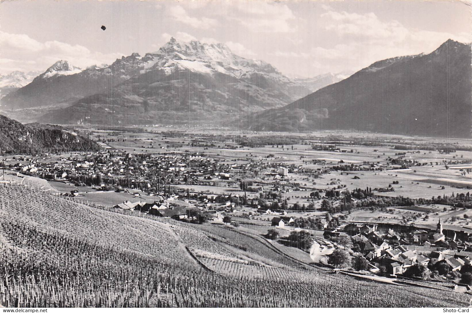 SUISSE YVORNE PLAINE DU RHONE ET LES DENTS DU MIDI