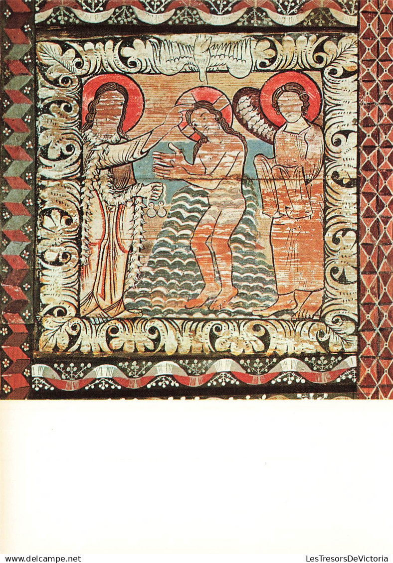 SUISSE - Zillis - Kirche Saint Martin - Die Taufe Jesu - Baptême de Jésus - religion - croyance - Carte postale